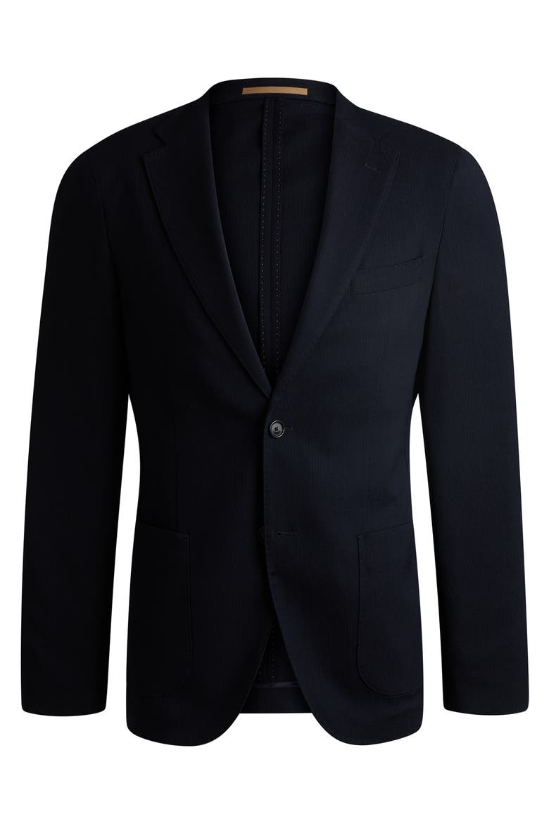 Heston Slim Fit Navy Stretch Wool Blend Sport Coat, Alternate, color, DARK BLUE