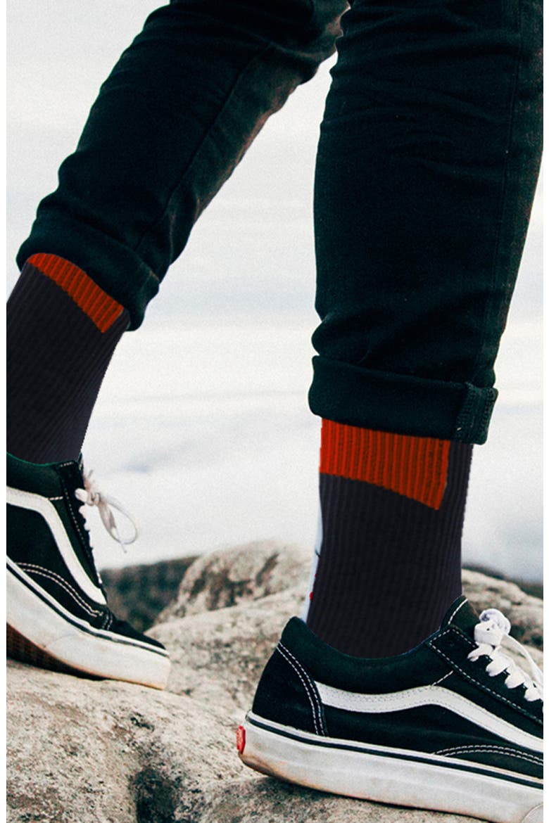 6-Pack Copper Infused Knee Length Socks, Alternate, color, BLACK MULTI