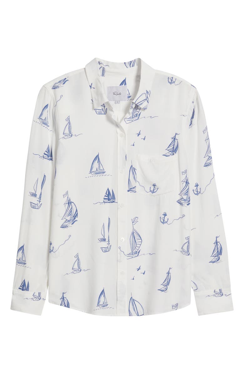 Rails Kathryn Sailboat Print Button-Up Shirt, Alternate, color, Sailboats