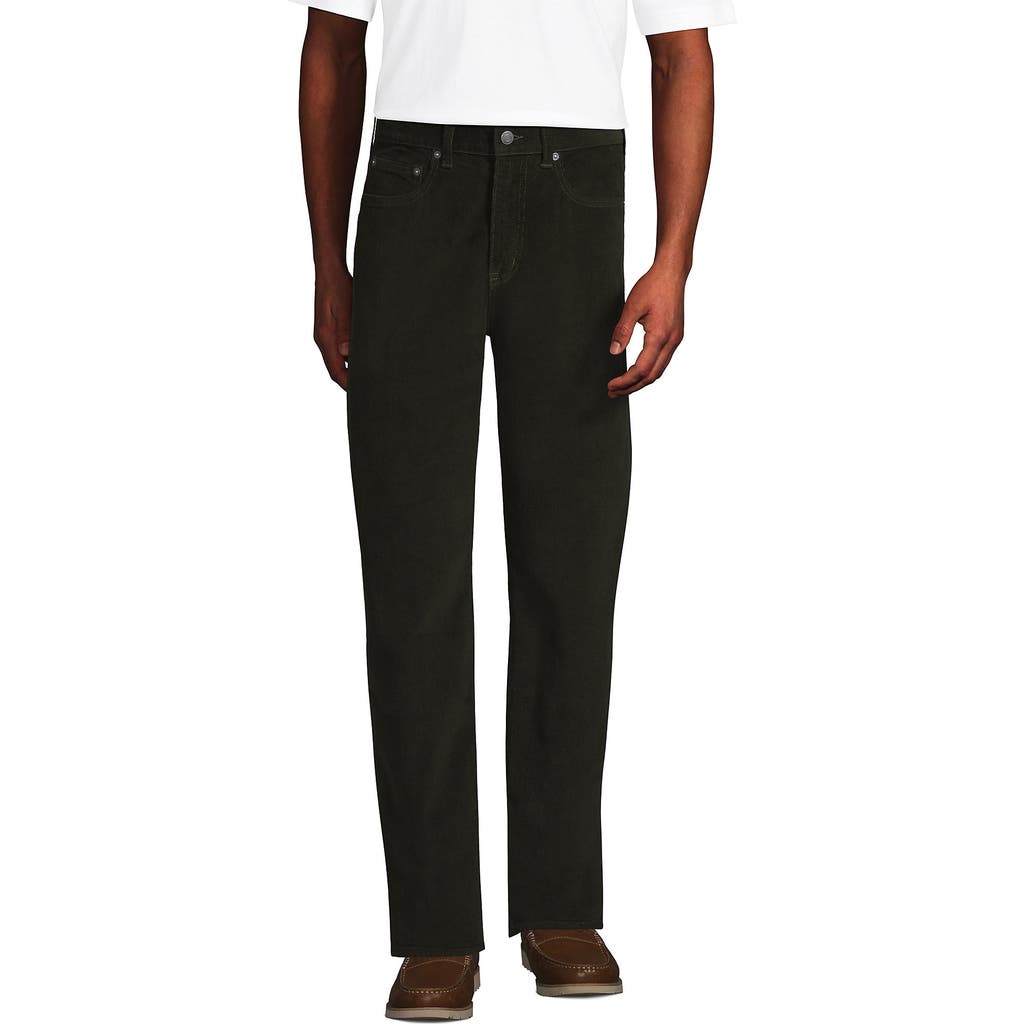 Lands' End Corduroy Comfort Waist Classic Fit 5 Pocket Pant In Black