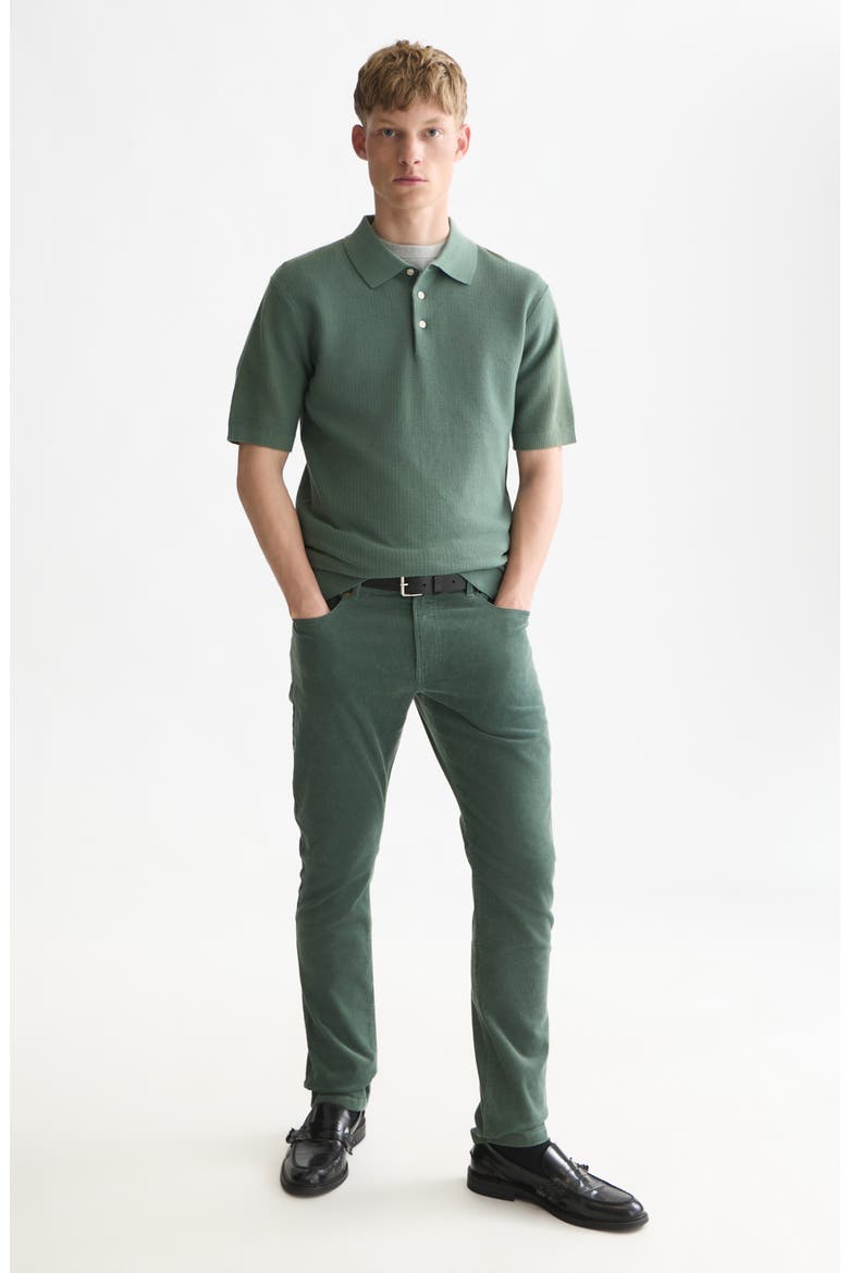 Regular Fit Structured Knit Cotton Polo, Alternate, color, DARK FOREST