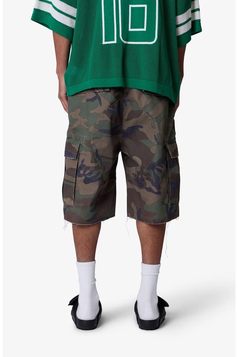 Baggy Distressed Cargo Shorts, Alternate, color, WASHED CAMO