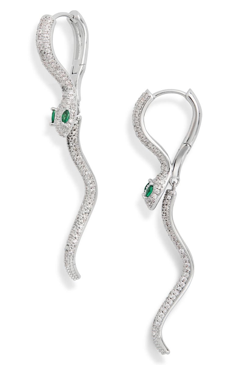 EYE CANDY LOS ANGELES Everly Snake Drop Earrings, Main, color, 