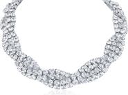 JARDIN Crystal Chain Woven Collar Necklace