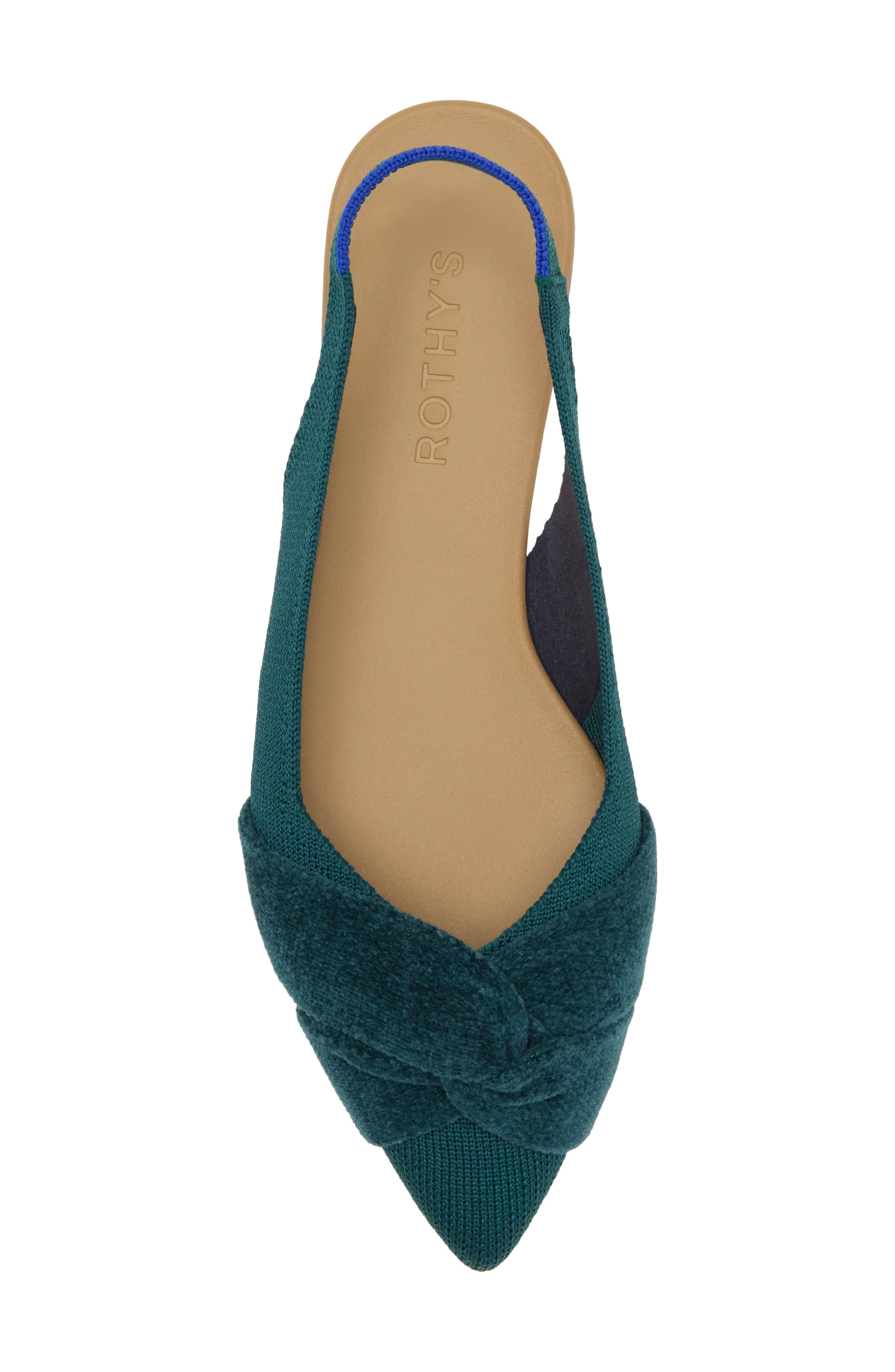 The Twist Point Slingback, Alternate, color, EVERGLADE