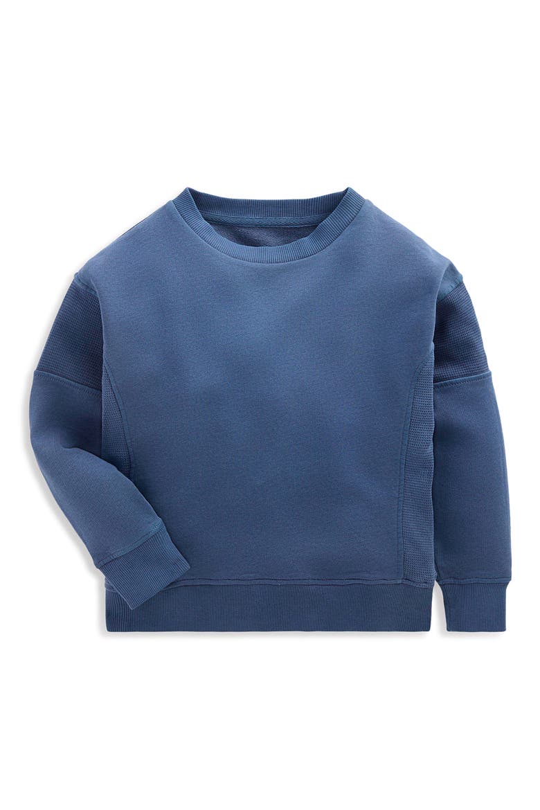 Kids' Waffle Mix Sweatshirt, Main, color, BLUE