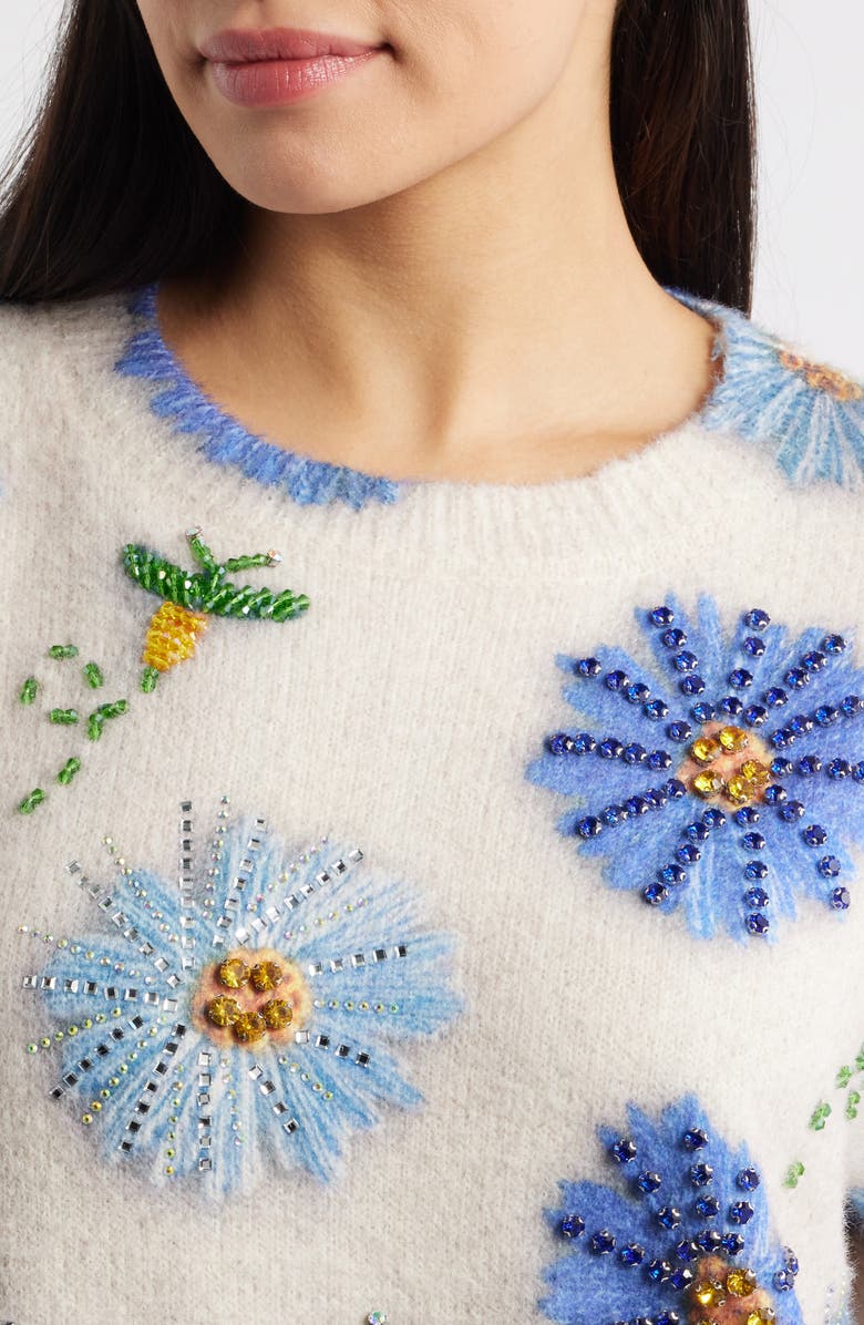 NIKKI LUND Lova Embellished Sweater, Alternate, color, Ivory