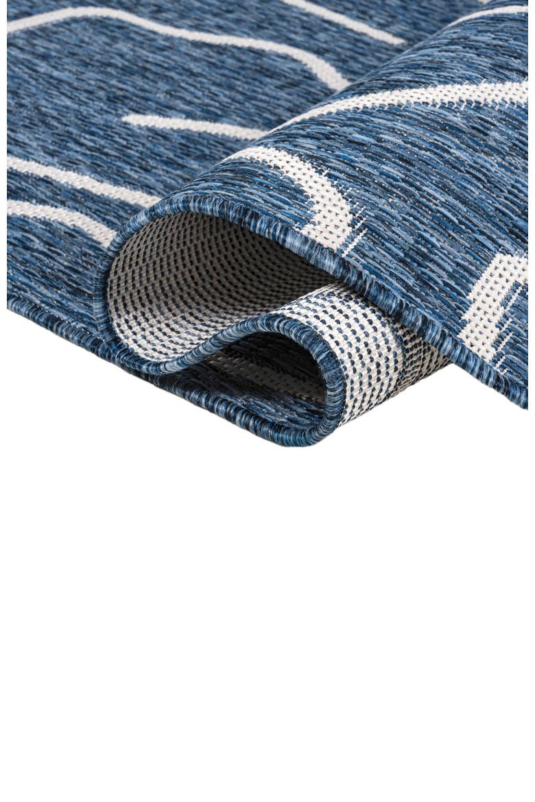 Nolan Modern Coastal Organic Shapes Indoor/Outdoor Area Rug, Alternate, color, Navy/Cream