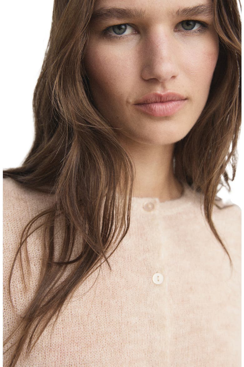 Crop Cardigan, Alternate, color, BEIGE