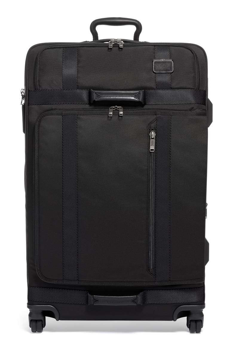 Merge 31-Inch Recycled Extended Trip Expandable Rolling Suitcase, Main, color, BLACK