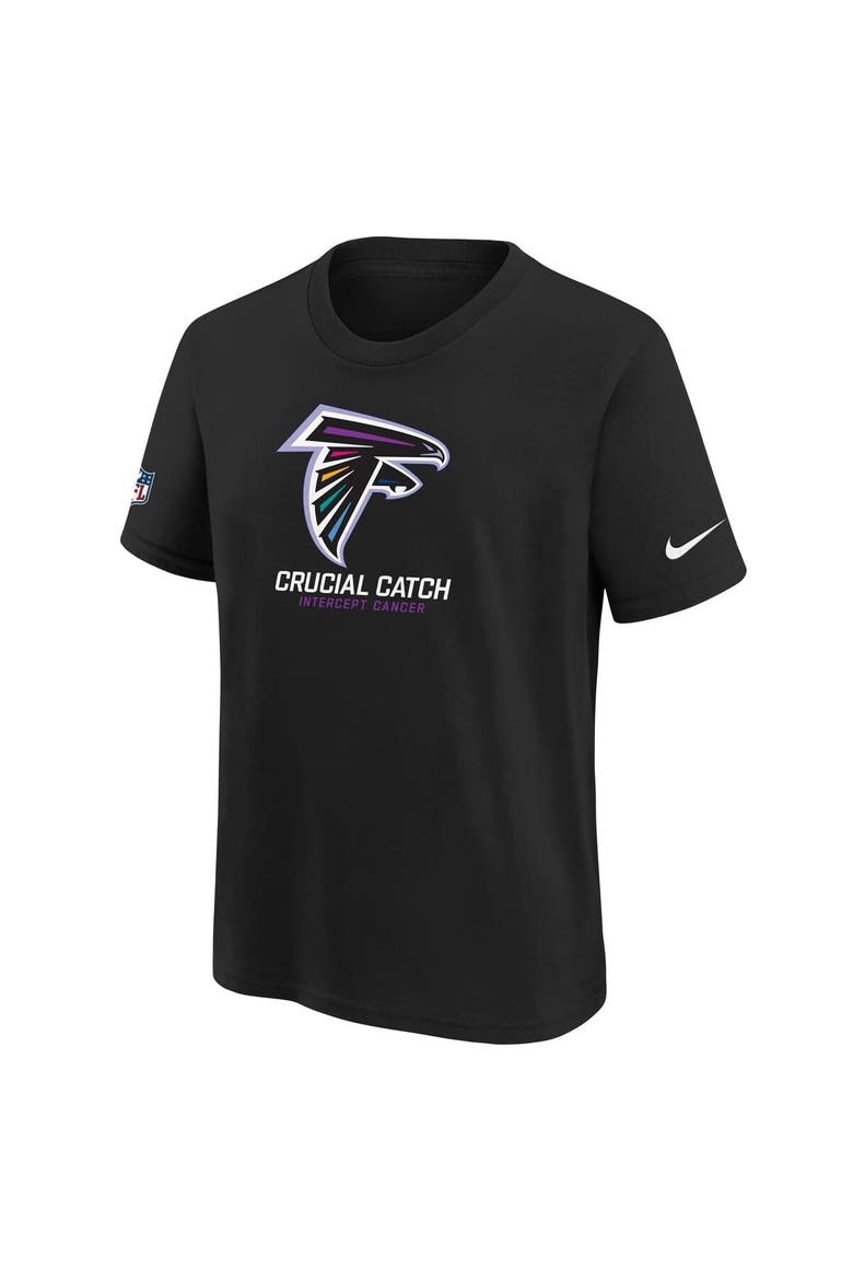 Youth Nike  Black Atlanta Falcons 2024 NFL Crucial Catch T-Shirt, Alternate, color, Black