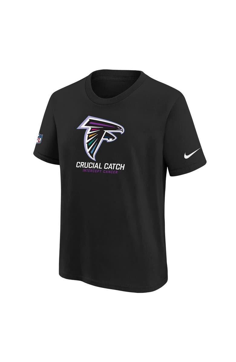 Nike Youth Nike  Black Atlanta Falcons 2024 NFL Crucial Catch T-Shirt, Alternate, color, Black