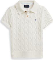 Polo Ralph Lauren Kids' Cabled Cotton Polo Sweater