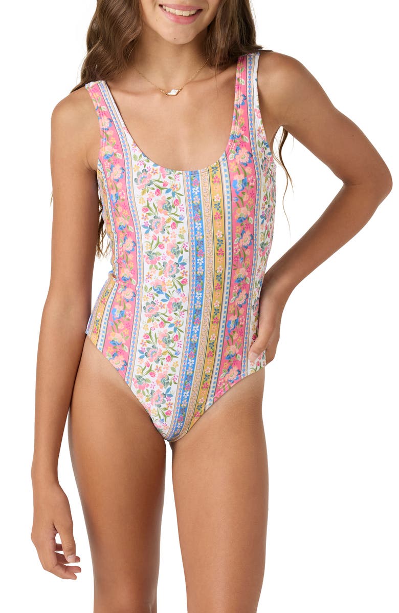 O'Neill Kids' Cora Floral One-Piece Swimsuit, Alternate, color, 
