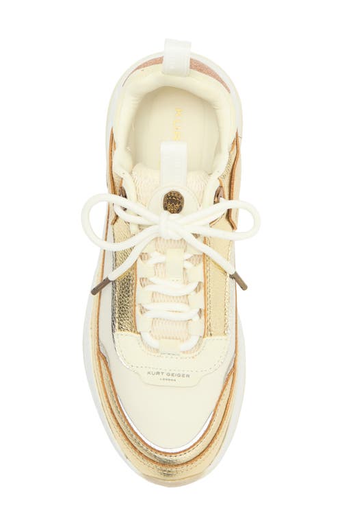 Kurt Geiger London Kensington Pump Sneaker In Gold