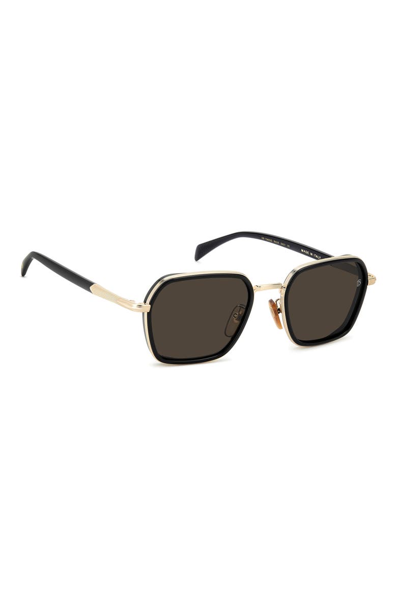 53mm Square Sunglasses, Alternate, color, GOLD BLACK/ GREY