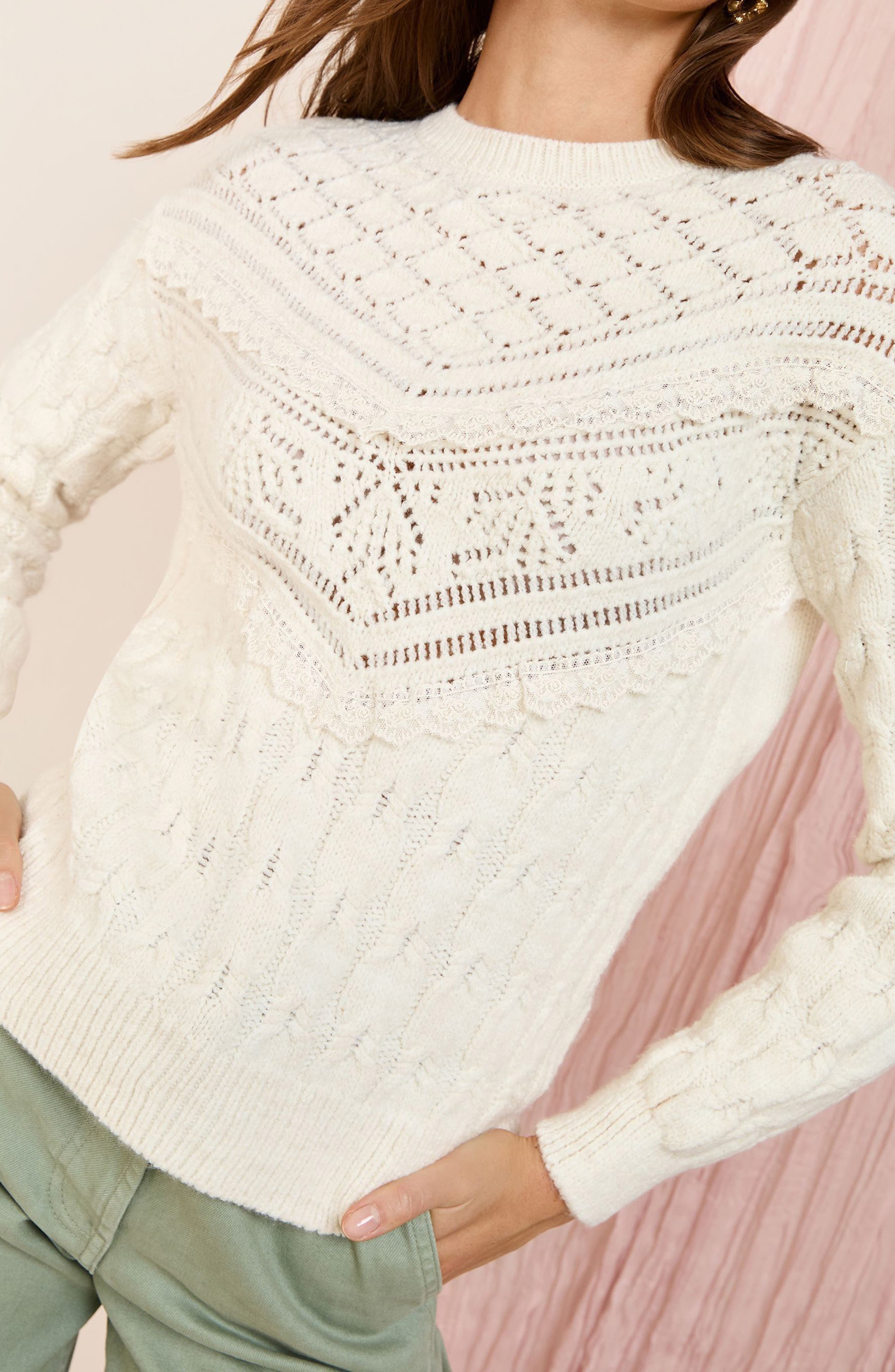 Pointelle Stitch Sweater - image 2