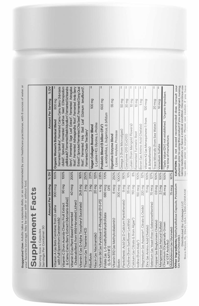 Women's Daily Multivitamins Minerals & Probiotics Supplement