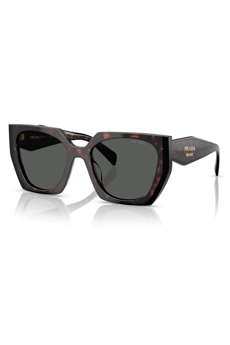 54mm Geometric Sunglasses, Alternate, color, BLACK GREY