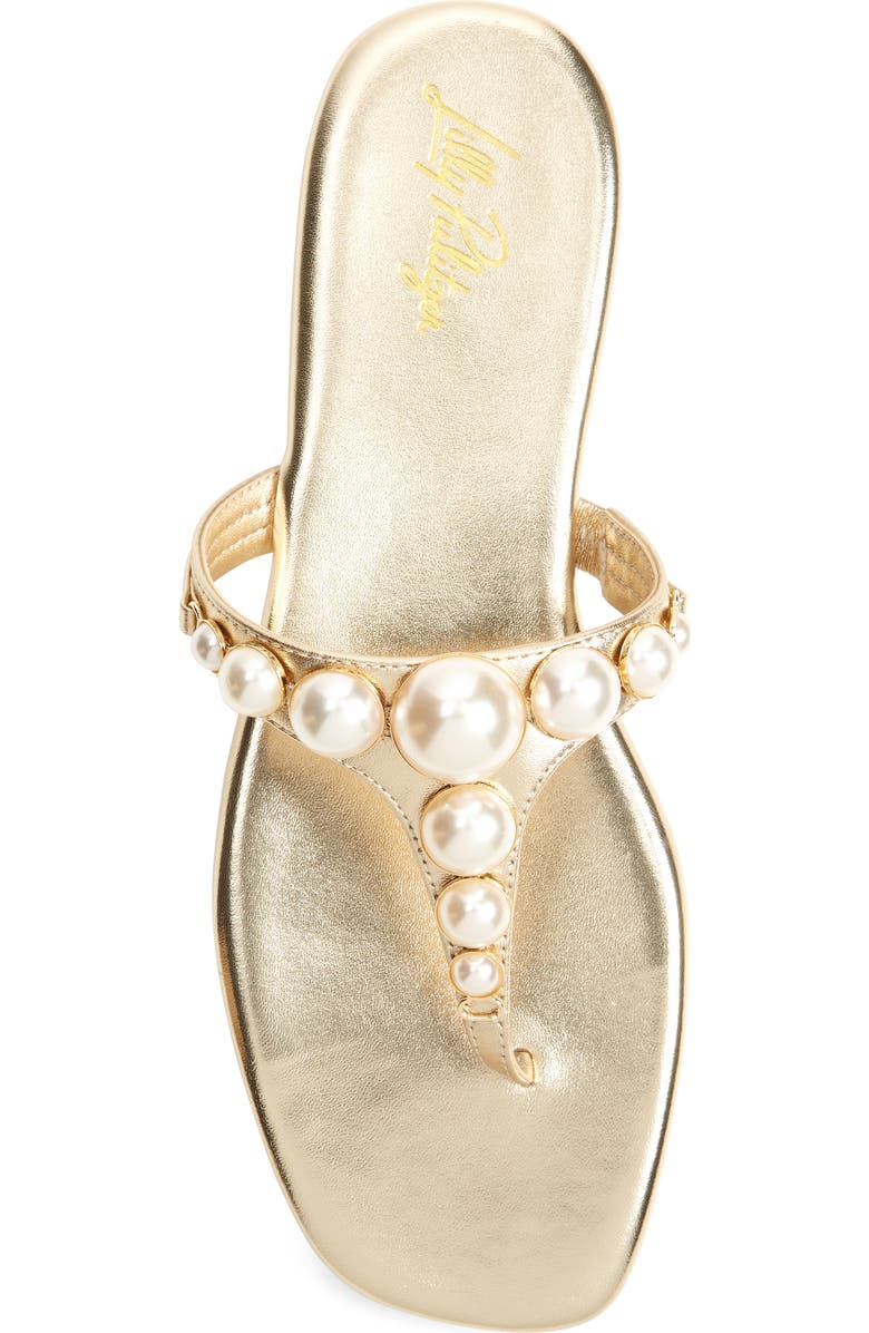 Lilly Pulitzer<sup>®</sup> Cloe Imitation Pearl Flip Flop, Alternate, color,