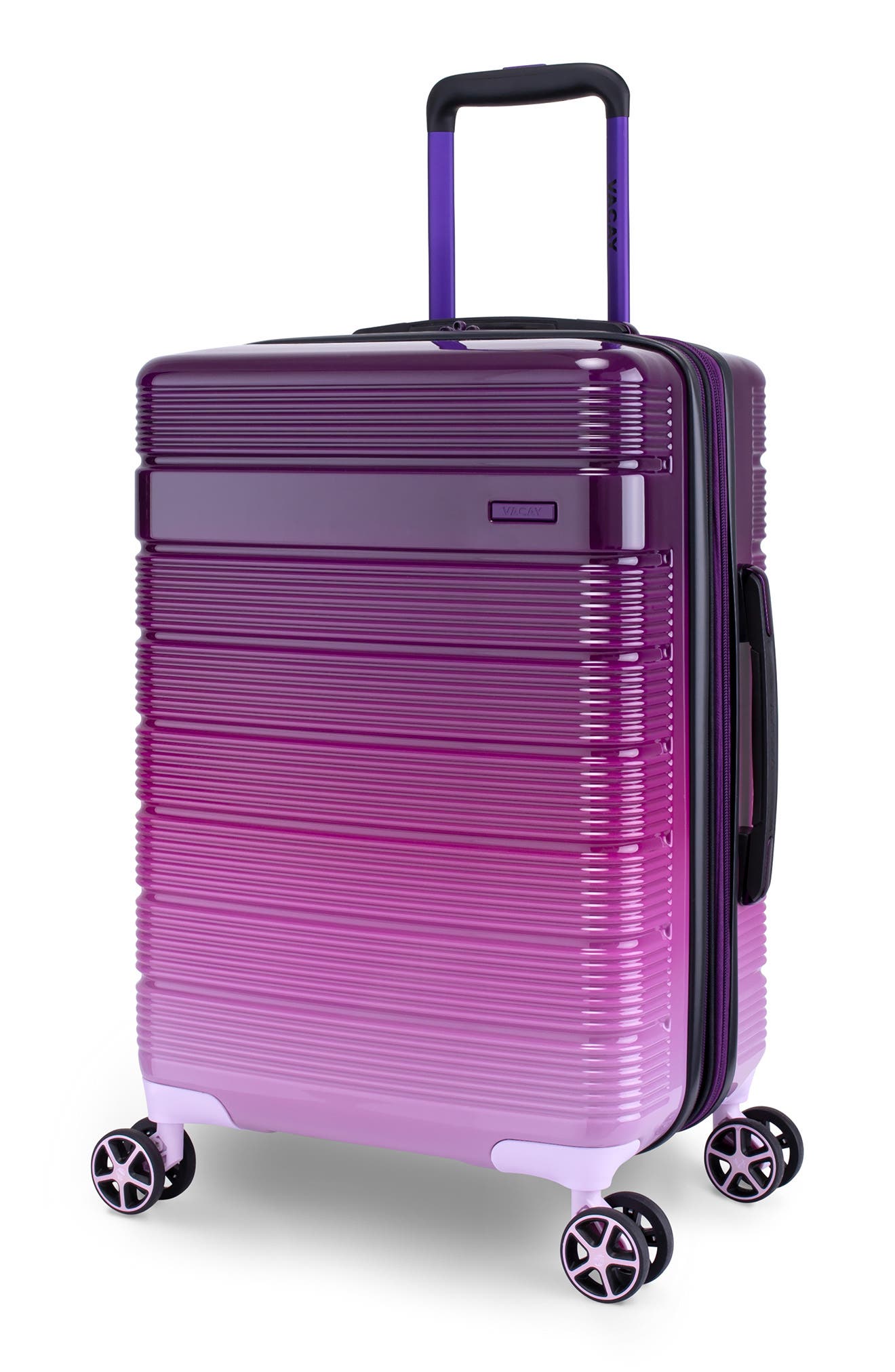 Vacay Spotlight 28" Ombre Purple Spinner Suitcase, Main, color, 