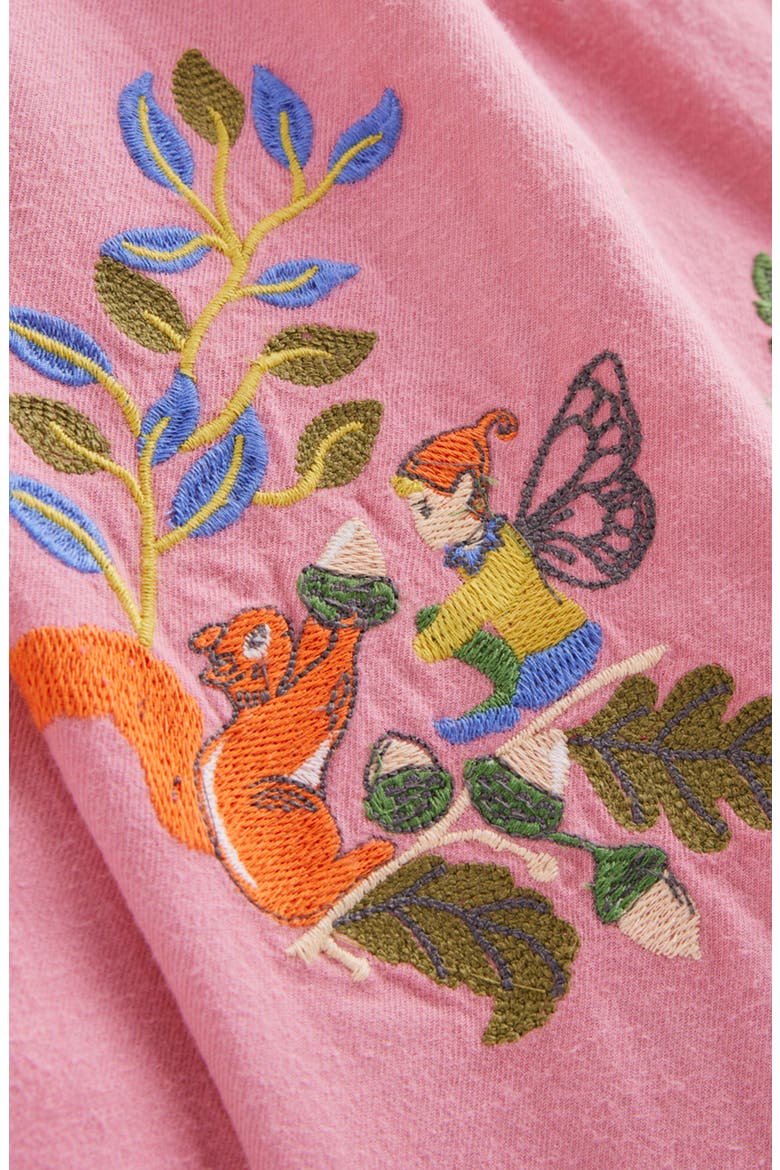 Kids' Lace Trim Collared Woven Dress, Alternate, color, ROSE PINK FAIRIES
