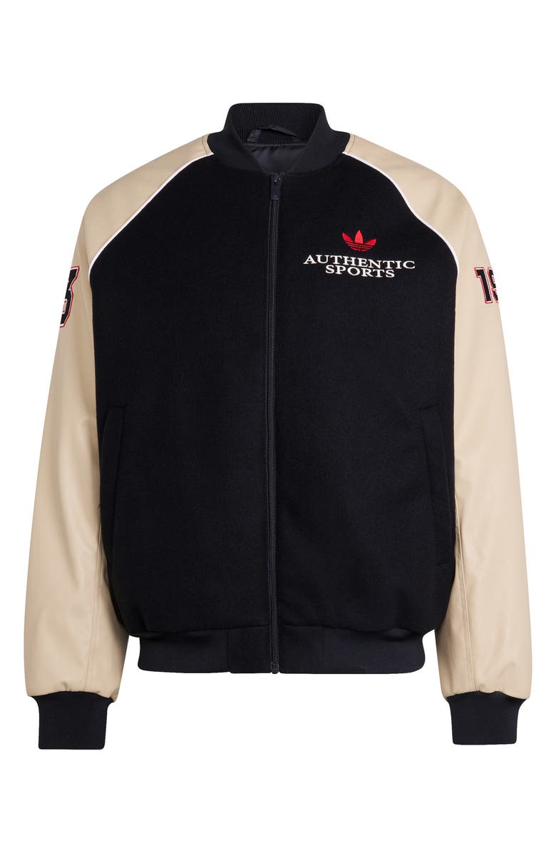 adidas SST Jacket, Alternate, color, Black/ Stone Khaki/