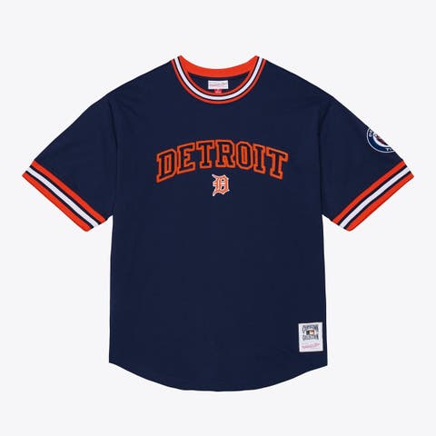 Men's Mitchell & Ness  Navy Detroit Tigers Wild Pitch Ringer T-Shirt