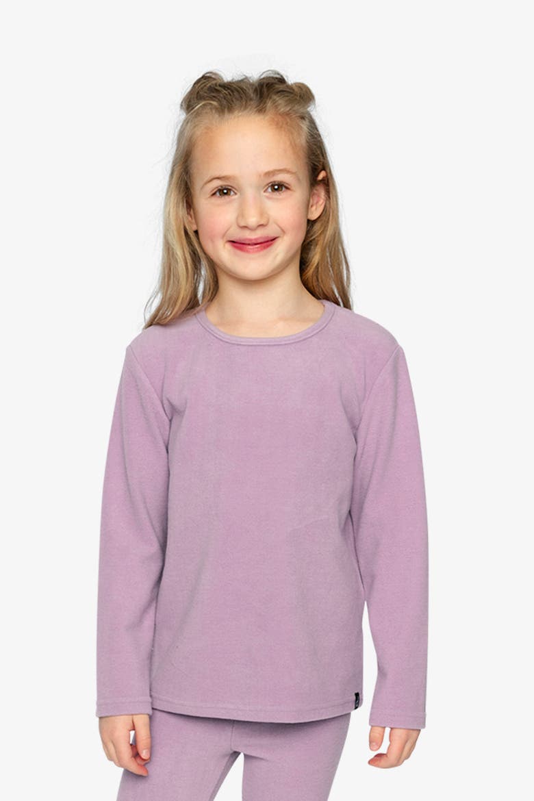 Brushed Rib Crew Neck Top, Alternate, color, Purple