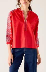 Voyageur by MERSEA Pego Embroidered Top