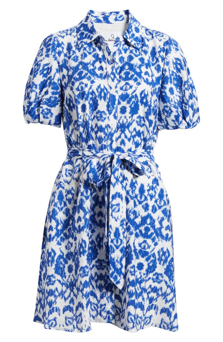 Sam Edelman Puff Sleeve Tie Waist Shirtdress, Alternate, color, 