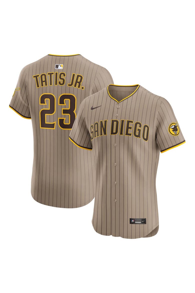 Men's Nike Fernando Tatis Jr. Sand San Diego Padres Alternate Elite Jersey, Main, color, Khaki