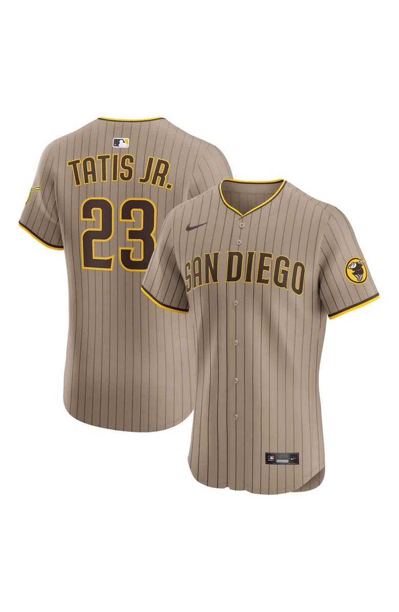 Nike Men's Nike Fernando Tatis Jr. Sand San Diego Padres Alternate Elite Jersey, Main, color, Khaki