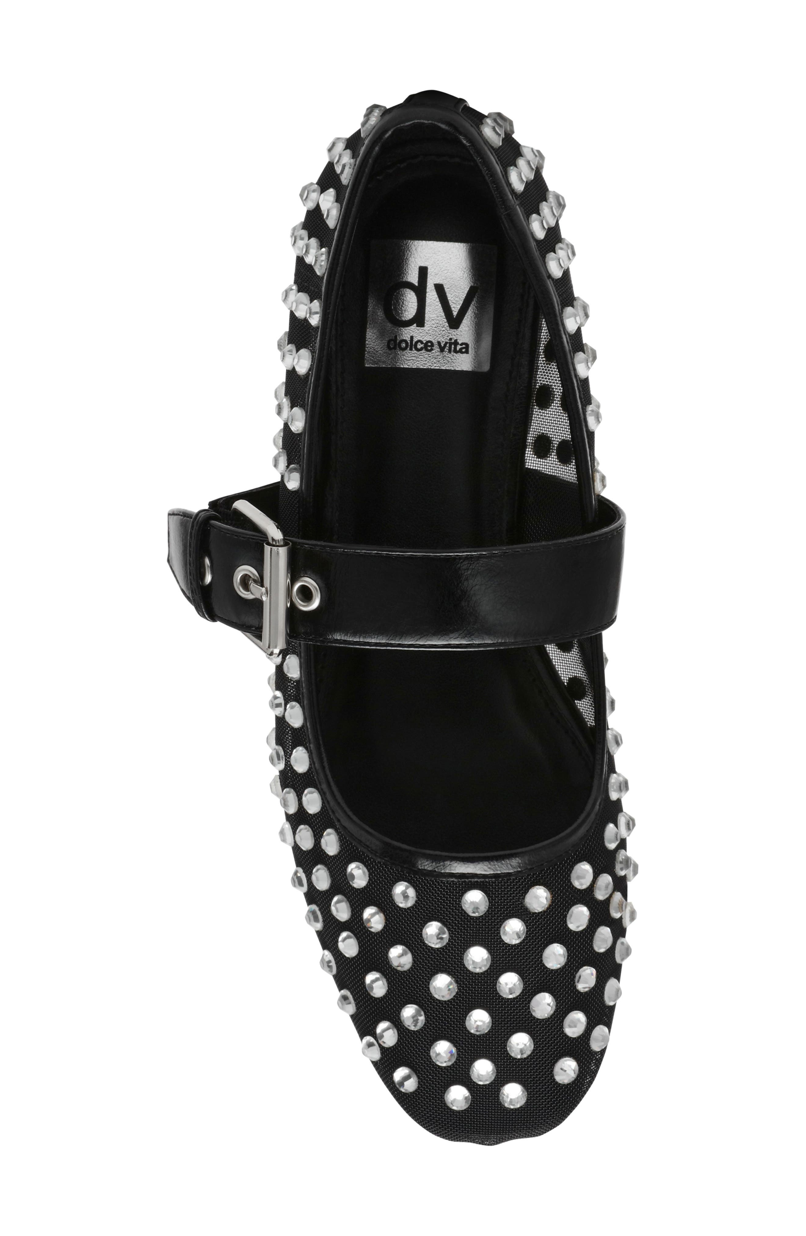 Mellie Mary Jane Flat, Alternate, color, BLACK SPARKLE