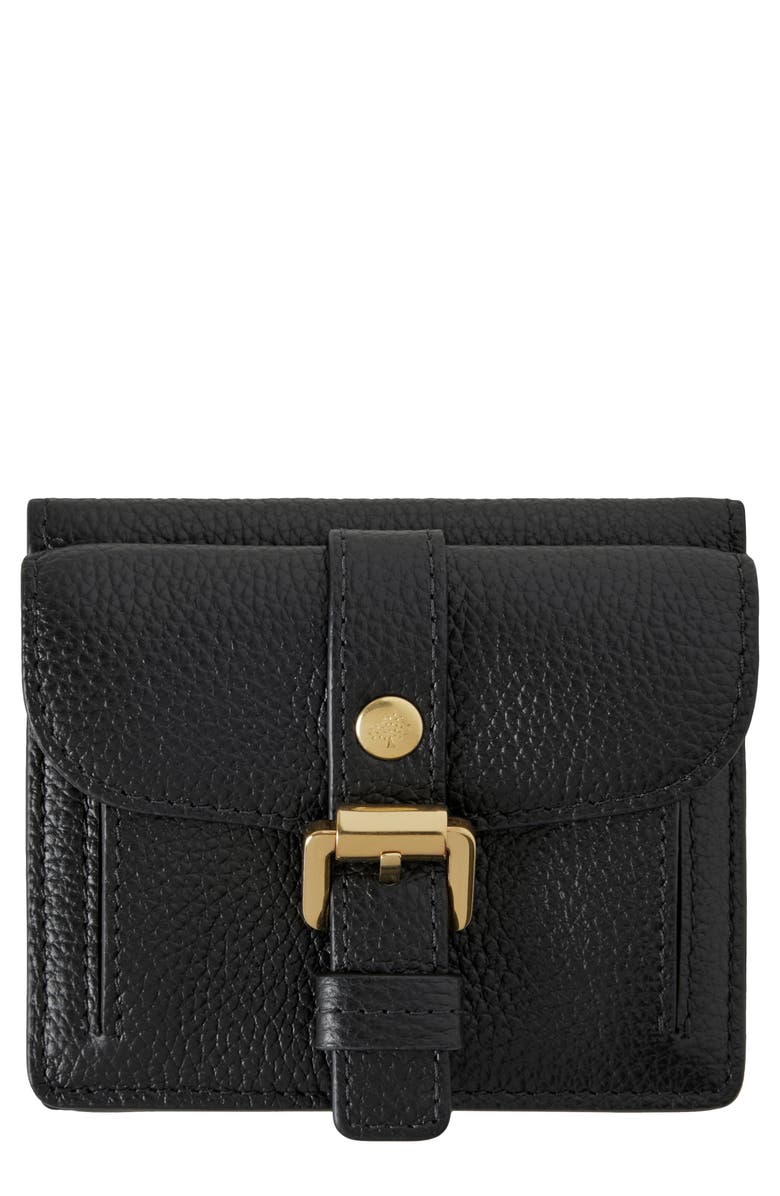 Mulberry Small Roxanne Classic Grained Leather Wallet, Main, color, Black