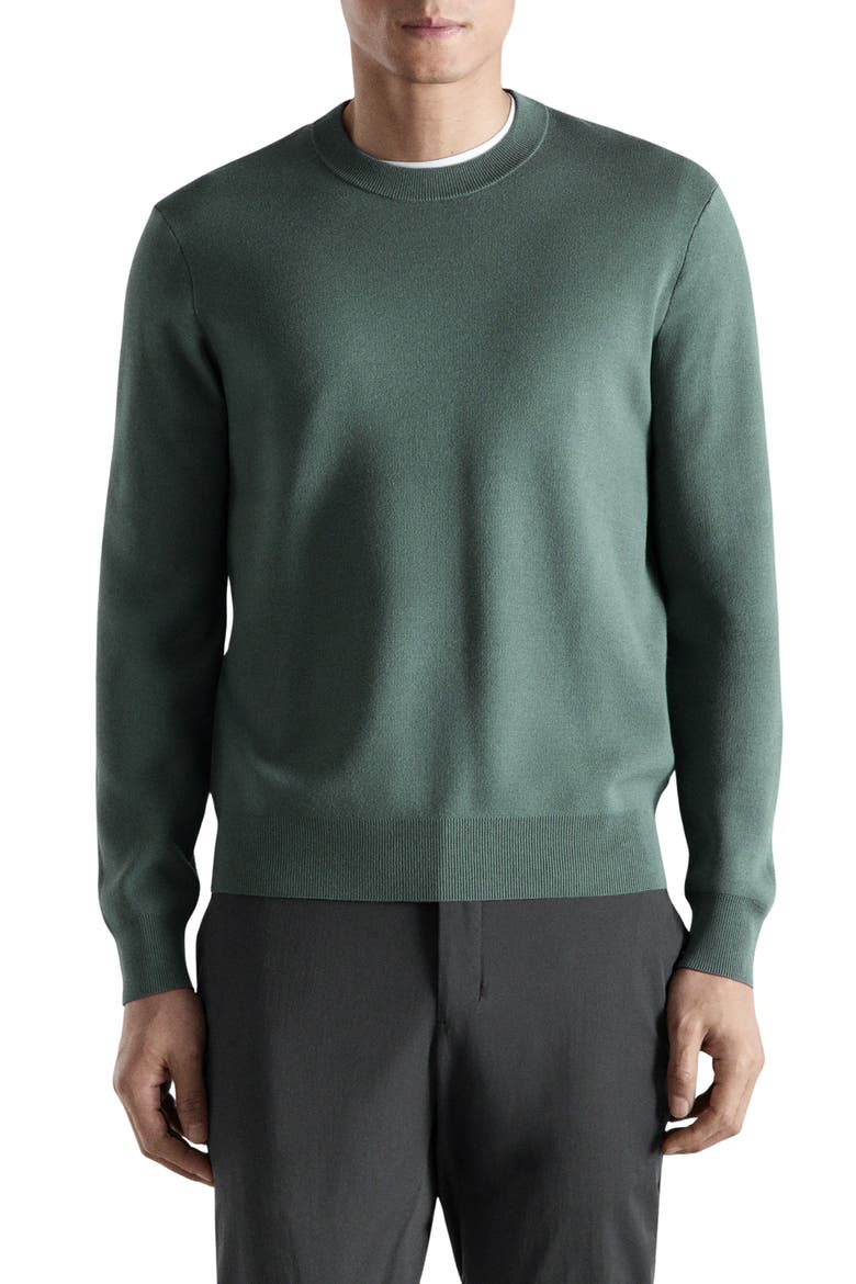 Comfort Stretch Jersey Sweater, Main, color, FOREST GREEN