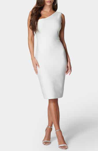 bebe One Shoulder Bandage Dress