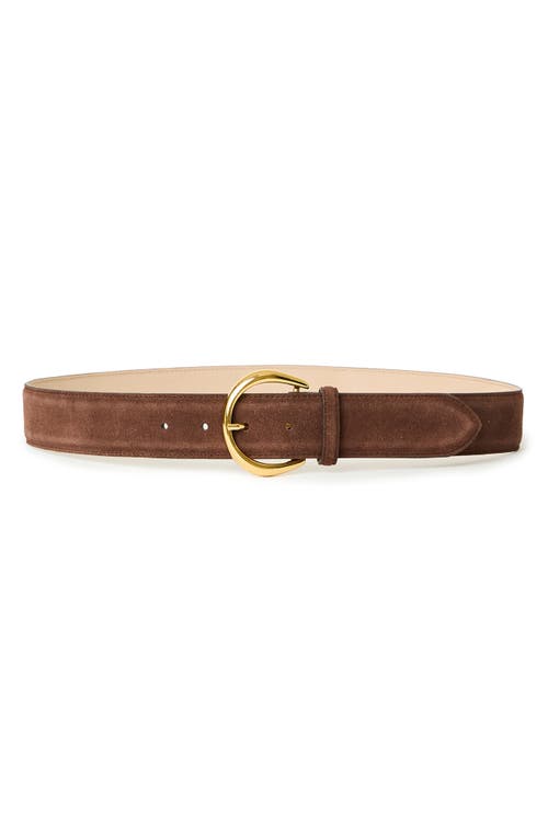 B-Low the Belt Odessa Suede Belt in Chocolate Gold at Nordstrom, Size X-Large