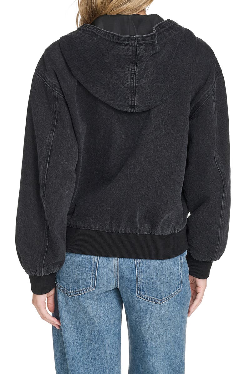 Levi's<sup>®</sup> Cotton Zip Work Hoodie, Alternate, color, Black Denim