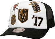 Mitchell & Ness Men's Mitchell & Ness White/Black Vegas Golden Knights Gridlock Trucker Adjustable Hat