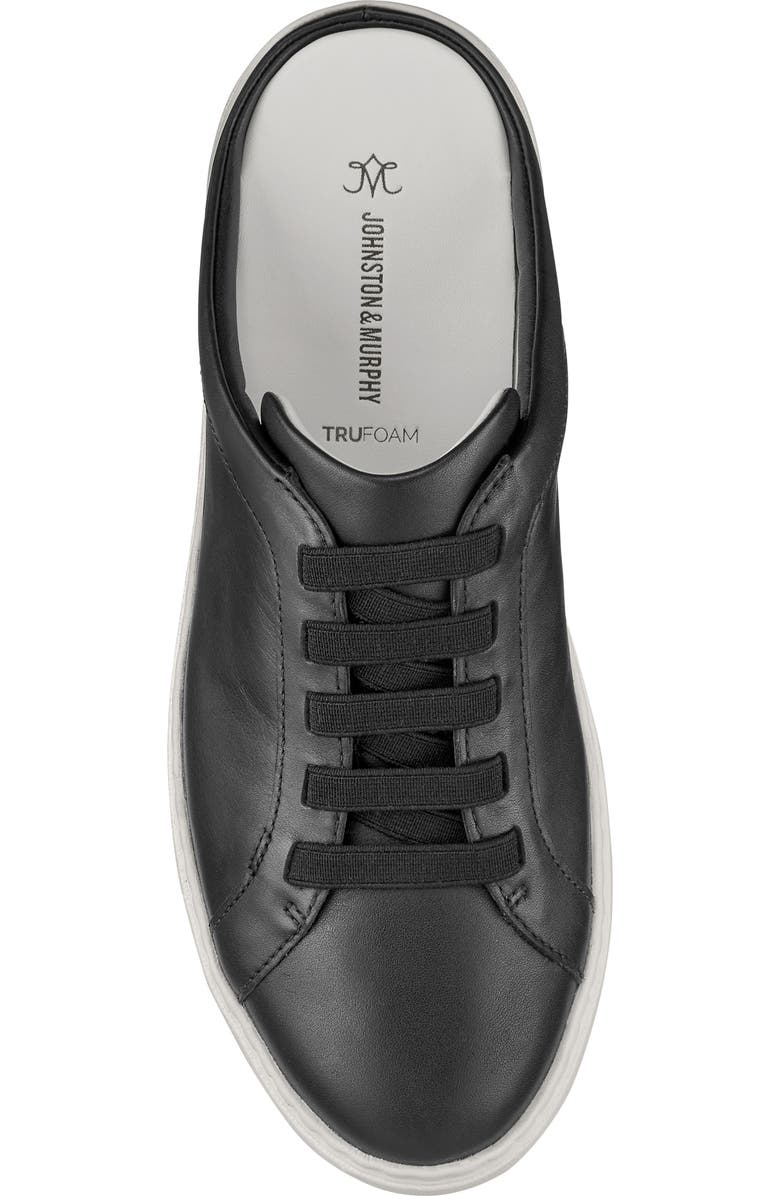 Johnston & Murphy Cammie Platform Sneaker Mule, Alternate, color, Black Nappa Leather