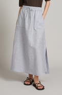 MM by Max Mara Sumero Stripe Linen Blend Skirt