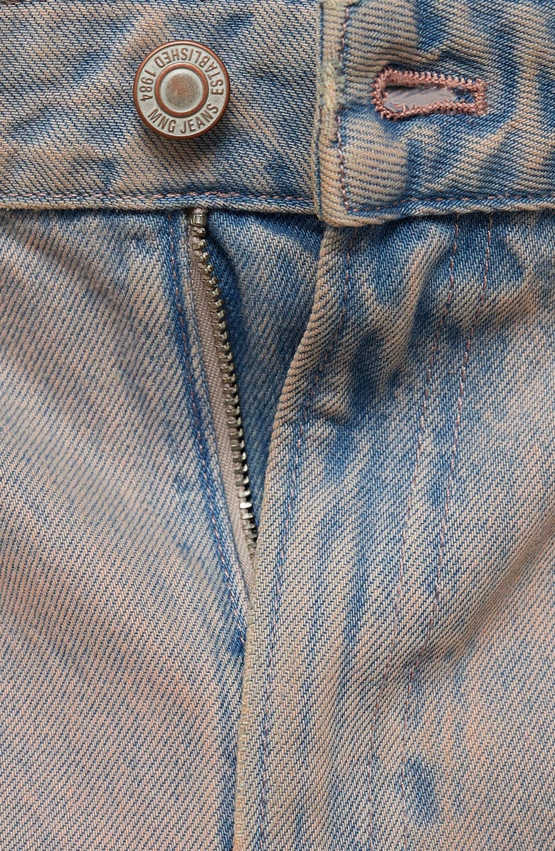 MANGO Raw Hem Denim Bermuda Shorts, Alternate, color, Light Pink