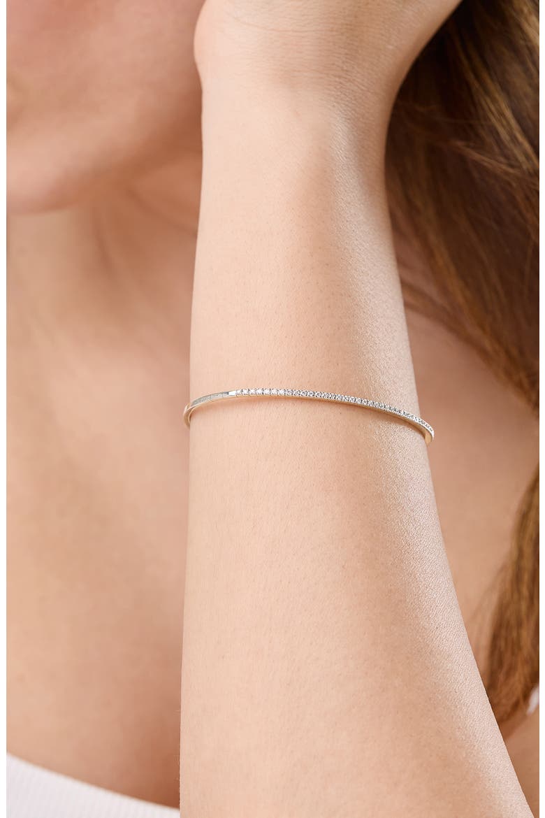 18K Gold Diamond Coil Cuff Bracelet (Online Trunk Show), Alternate, color, 18K WHITE GOLD/ DIAMOND