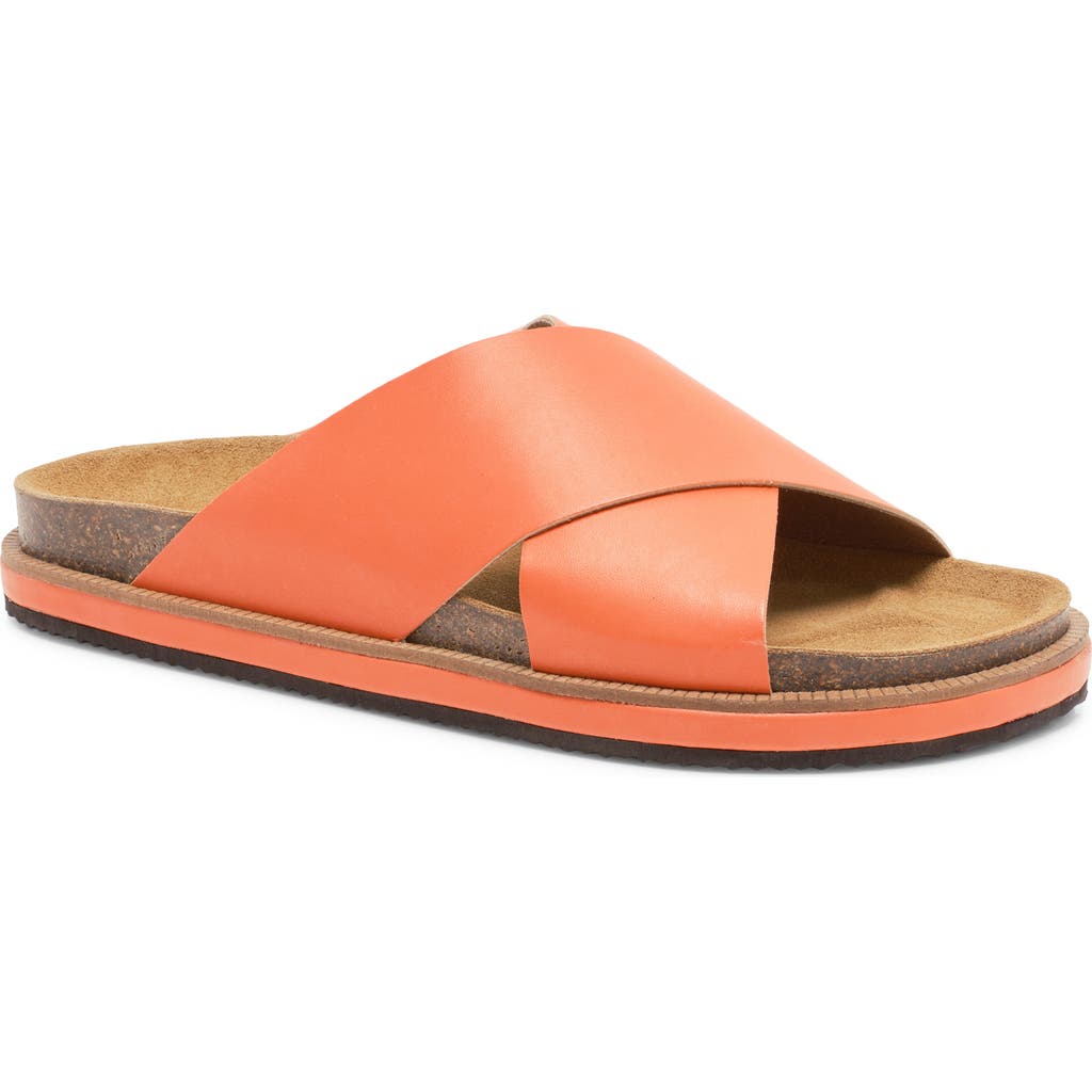 Free People Sidelines Slide Sandal In Orange