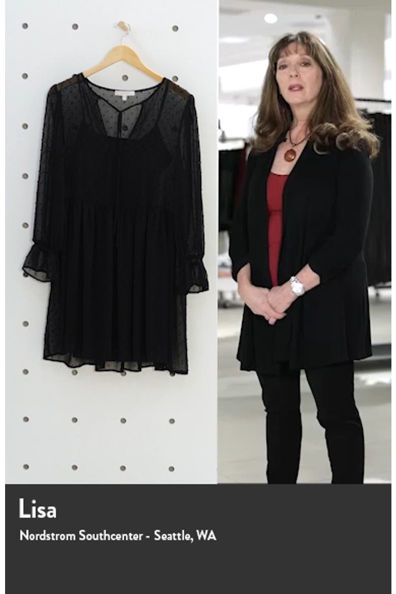Long Sleeve Swiss Dot Minidress video