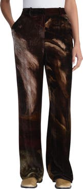 Lafayette 148 New York x Save Venice Gates High Waist Velvet Straight Leg Pants