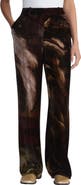 Lafayette 148 New York x Save Venice Gates High Waist Velvet Straight Leg Pants