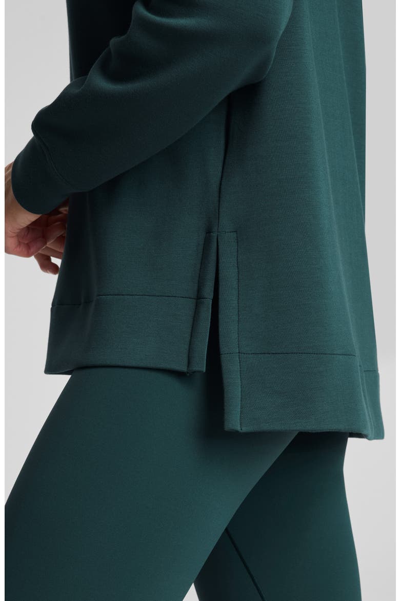 AirEssentials Brushed V-Neck Tunic, Alternate, color, MERIDIAN