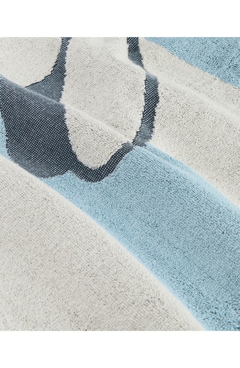 Barbour Archive Beach Towel, Alternate, color, Surf Blue Logo